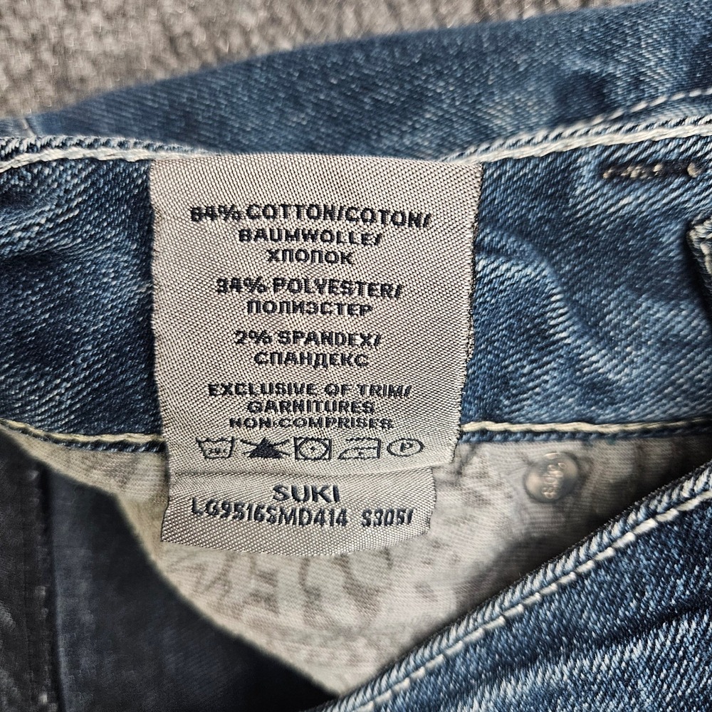 Silver Suki Bootcut Jeans Womens 28 Mid Rise Dark Wash Denim Stretch Casual Blue - Picture 3 of 10